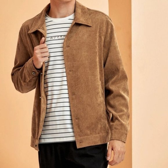 Brown Mens Courdoy Jacket - Picture 4 of 5